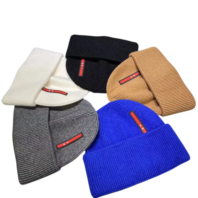 Winter Brand Knitted Wool Hat Designer Letter Beanie Hat Unisex Casual Luxury Crochet Warm Ski Hat DROP SHIPPING