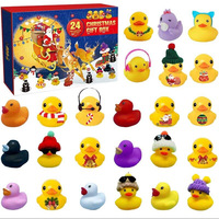 Calendrier de l'Avent de Noël : Boîte Mystère de 24 Canards en Caoutchouc – Jouet Créatif pour le Bain