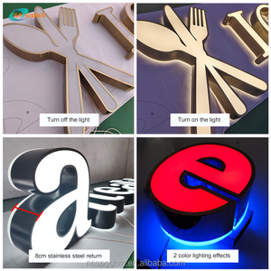 SP dấu hiệu tùy chỉnh ngoài trời <span class=keywords><strong>LED</strong></span> thư signage biển hiệu Logo <span class=keywords><strong>Led</strong></span> 3D <span class=keywords><strong>frontlit</strong></span> & Backlit dấu hiệu <span class=keywords><strong>LED</strong></span> signage cho móng tay bánh cửa hàng nhà hàng - Product Image 2
