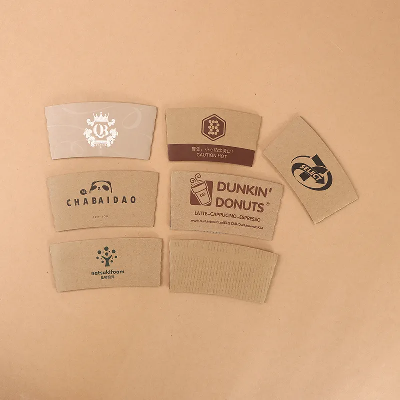 Disposable coffee cup sleeve  Paper Coffee sleeves To Go Coffee Paper Cups Suitable for Home  Shops and Cafes