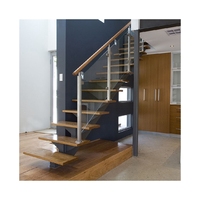 Escalier en acier au carbone sur mesure pour maison et villa modernes