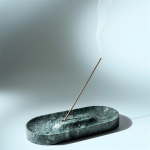 Bastoncini di incenso in marmo moderno verde indiano bruciatore di incenso per incenso e fragranza domestica prodotto meditazione Zen decoro - Product Image 2