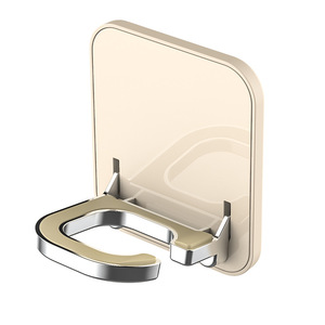 Hair Dryer Holder Wall Mounted Punch Free Storage Rack Rectangle Platinum Finish Polished - Product Image 2