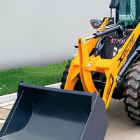 Mini-chargeuse sur pneus, chargeuse frontale, 4x4, moteur 17,2 kW, godet de 0,15 m3 pour travaux agricoles et de construction