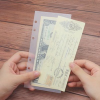 NOUVEAU A6 A7 Cash Envelope Binder Pocket Frosted PP Budgeting Pockets Side Loading Zipless Punched Budget Envelope Money Organizers