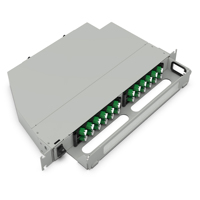 19-inch 1U 2U ODF kandang SC LC 24/48/96 Port distribusi bingkai ayunan Rackmount Rotary Fiber Patch peralatan Fiber Optic