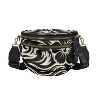 Sac banane personnalisé à imprimé hibiscus hawaïen pour femmes, idéal pour le shopping, les voyages, le quotidien et les programmes d'étiquetage privé