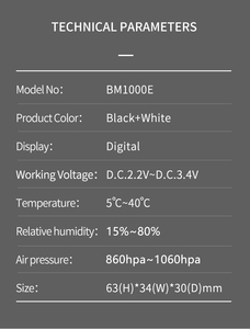 Bm1000e ứng dụng miễn phí Đo Oxy ngón tay Clip Màn hình thử nghiệm dành cho người lớn oxy bão hòa ngón tay oximetros digitales - Product Image 6