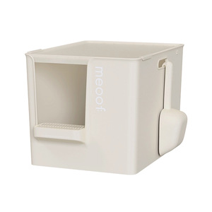 Meoof <b>Cat</b> <b>Litter</b> Box 60x45x42cm Semi-Enclosed High Fence Open Closed Dual Use For Adult <b>Cats</b> - Product Image 3
