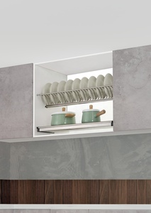 Estante para platos de diseño moderno para gabinete Estante para especias de acero inoxidable y metal cromado Estante para platos de almacenamiento de <span class=keywords><strong>cocina</strong></span> - Product Image 3