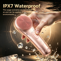 2-in-1 Elektrische Gesichtsreinigungsbürste mit Silikonkopf, IPX7 Wasserdicht, Schalltechnologie, USB-Aufladbar, Tiefenreinigung für Nase und Mitesser