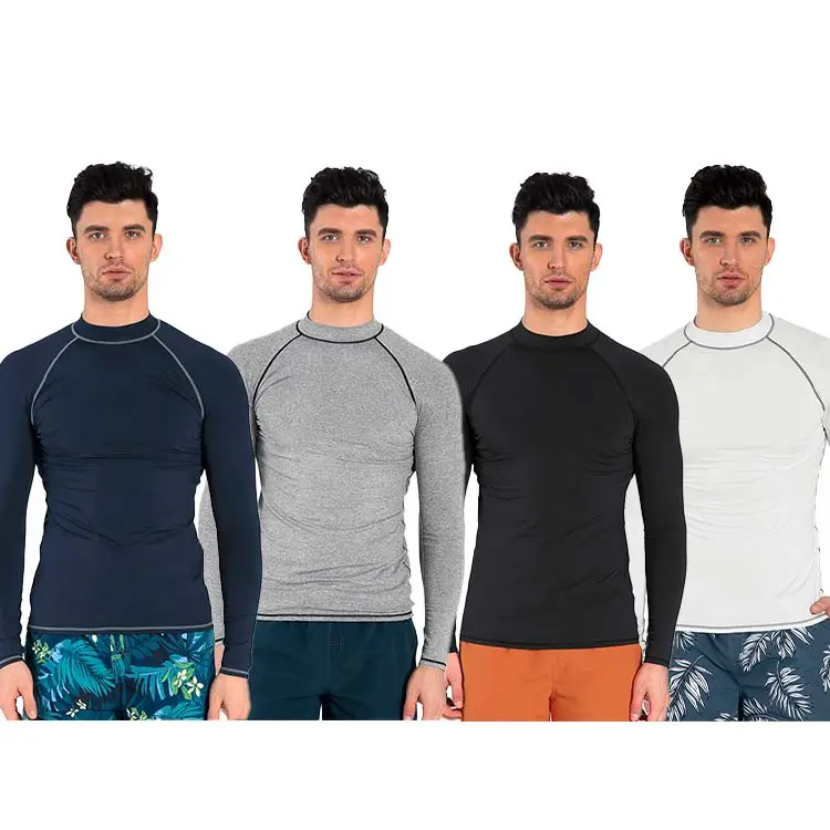 Men's Sustainable Quick Dry Breathable Compression Activewear Long Sleeve T Shirt UPF 50+ Rash Guard For Men