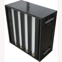 Filter Udara HEPA Senbao Baru Efisiensi Tinggi H13/H14 Konstruksi V Bank Bahan Fiberglass Efisiensi 99,999% 0,3 Mikron