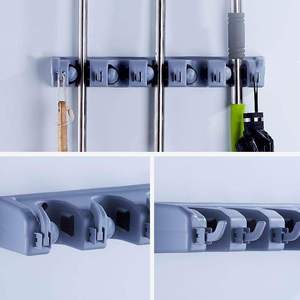 Quiki 5 posizioni a parete in ABS appendiabiti portaoggetti scopa porta scopa porta spazzole in <span class=keywords><strong>plastica</strong></span> organizzatore portaoggetti - Product Image 3