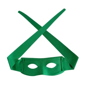 Máscara de media cara negra para cosplay, Halloween, mascarada, actuaciones, películas y utilería de escenario - Product Image 2