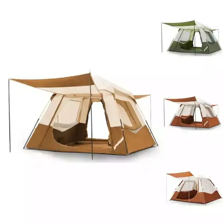 防水三次元換気スペース2-4人屋外一晩キャンププロフェッショナル自動テント