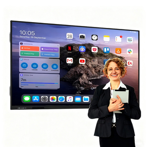 65/75/85/86/98/110 inch điện tử bảng tương tác 4K UHD 20/40 điểm IR cảm ứng thông minh <span class=keywords><strong>LCD</strong></span> hiển thị thiết bị giáo dục - Product Image 1
