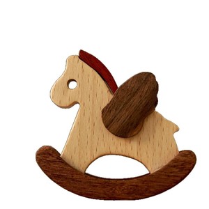 Wooden Rocking Horse Ornament <b>Rustic</b> Design Home Decoration Gift For Living Room Birthday Souvenir Single Piece - Product Image 5