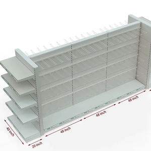 Estanterías de Metal Estándar para Supermercados, Precio de Fabricante, Ajuste Universal, para Suministro a Tiendas de Comestibles en Franquicia - Product Image 1
