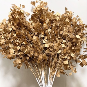 Foglie d'oro artificiali in plastica di eucalipto per decorazioni natalizie F 1692 - Product Image 1