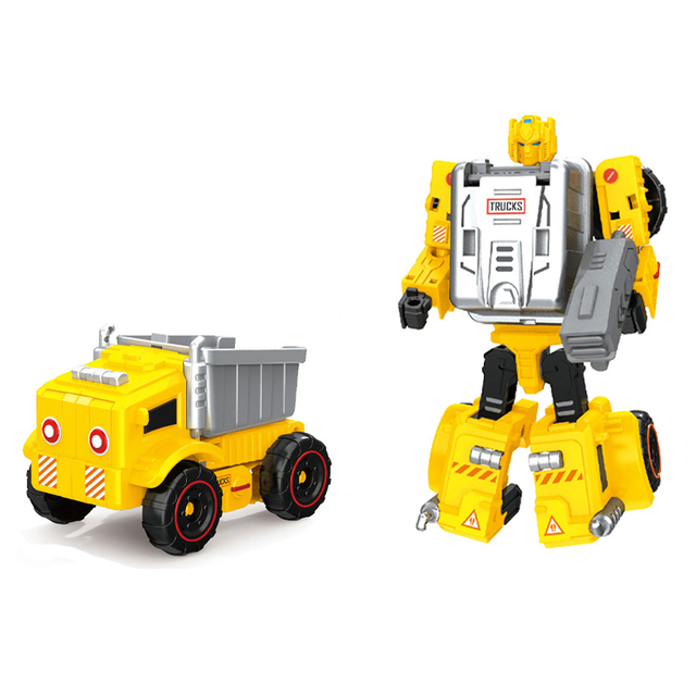 QS China New Design Kids DIY City Transform Car Robot Vehicle Toy Plastic Engineering Deformation Gift Ages Intelligent