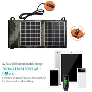 유연한 접이식 태양 전지 패널 5V 18V 고효율 태양 전지 충전기 21W 태양 전화 충전기 여행 아이폰 - Product Image 5