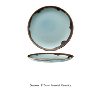 Harvest Turquoise Dessertbord Ø 21,7 cm Dudson Handversierd Keramiek