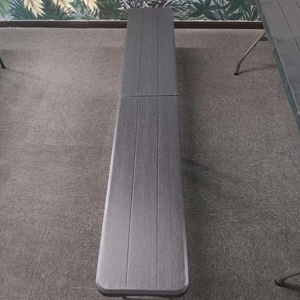 Durable <strong>Plastic</strong> Folding <strong>Bench</strong> with Metal Bracket Outdoor <strong>Garden</strong> Seating for Backyard - Product Image 6