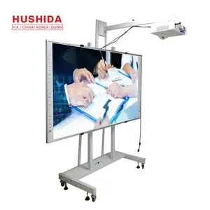 HUSHIDA 82 بوصة سبورة ذكية لوحة مسطحة الكل في واحد السبورة جهاز عرض تفاعلي
