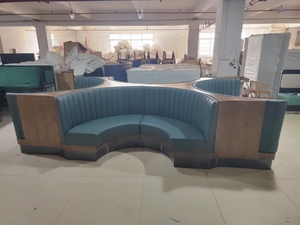 Asientos Tapizados en Cuero, Bancos Curvos para Restaurantes, Bares y Salas de Estar - Product Image 5