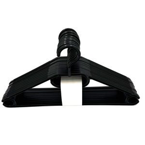 360-Grad-Drehhaken Schwarzer Kunststoff-Kleiderbügel Rutsch fester Wäsche ständer Kleiderbügel für Anzug hemd Krawatten mantel - Product Image 6