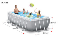 Intex 26788 4M X 2M X 1M Prism Stahlrahmen Rechteckiger Pool-Set PVC-Schwimmbecken
