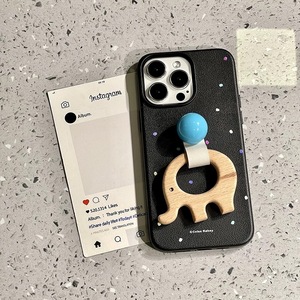 Vui 3D voi trojans đứng sóng điểm PU da trường hợp điện thoại với Electroplated khung cho iPhone 16 Pro TPU chống sốc trường hợp - Product Image 3