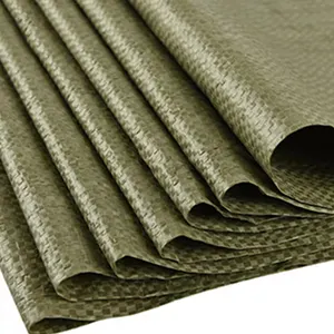 ถุงผ้าทอ PP สีเขียวกระสอบสำหรับ40กก. 50กก. 100กก. ถุงผ้าโพรพิลีน