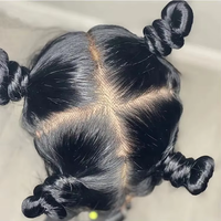 Perruques tressées sans colle en gros, en cheveux humains vierges naturels bruts, avec dentelle frontale transparente HD 360, perruques tressées complètes en dentelle pour femmes noires