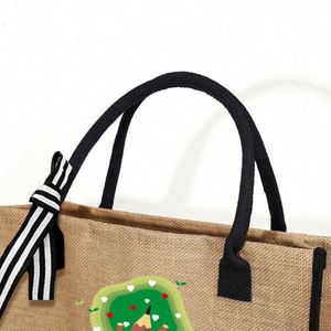 Sac fourre-tout en jute personnalisé, extra large, réutilisable pour les courses - Product Image 4