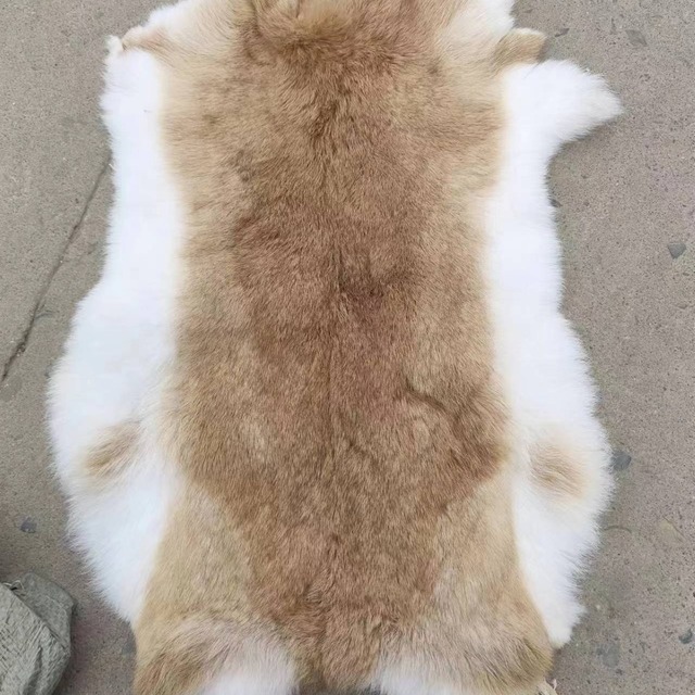 Natural Real Rabbit Fur Pelts Wholesale High Quality Raw Material Natural Rabbit Skin Customized Color/Size Four Seasons Jkp