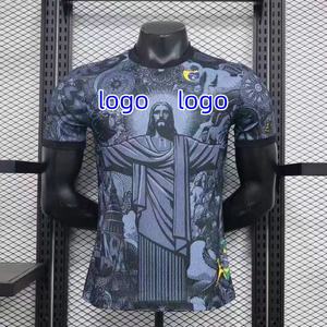 Brasilien Göttin Sonderedition Gelbes Thai Retro Fußballtrikot 2425 Anpassbare Trainingsuniform 100% Polyester - Product Image 5