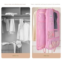 Housse de protection pour vêtements 3D minimaliste moderne en non-tissé, best-seller transfrontalier, housse de voyage portable pour costumes