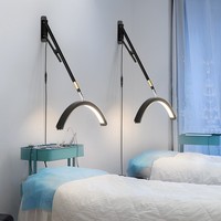 Nouveau 23 pouces LED Half Moon Light Studio Light Wall Stand Trépied Cantilever Beauté Lampe Plafond Cils Nail Tattoo Salon Light