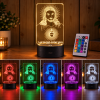 Lampe de nuit à illusion 3D personnalisée en acrylique LED, personnalisable, sur mesure, de qualité supérieure, en gros, pour cadeau