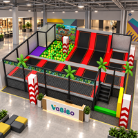Équipement de parc de trampolines personnalisé Vabibo TP075, fosse à mousse commerciale intérieure haute densité pour Dodgeball, Basketball, Famille et FEC