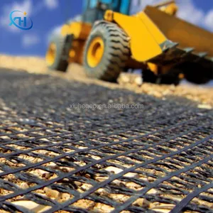 Kisi kerikil serat kaca pemoles geocell ground grid paver penguatan aspal geogrid