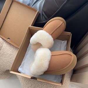 Botas de nieve de invierno para mujer, de una pieza, con suela gruesa, antideslizantes, de media caña, Fangkett, con aumento de altura, para uso doméstico. - Product Image 3