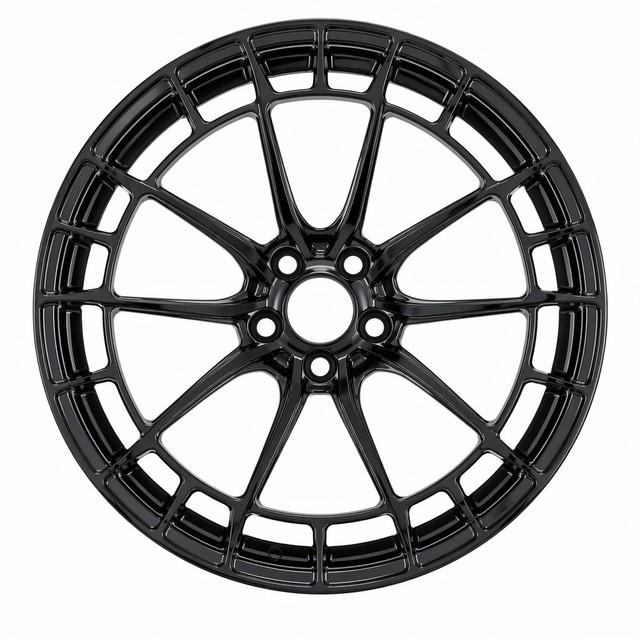 Gloss Black Deep Concave Mesh Aluminium Alloy Car Wheels 25mm Premium Forged Strong Load-Bearing Sport Rims Daily Commute Track