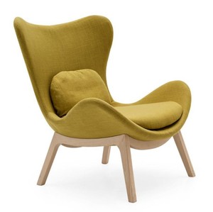 Fauteuil inclinable classique en fibre de verre de qualité supérieure Mobilier de maison Fauteuil Michele Menescardi en velours - Product Image 4