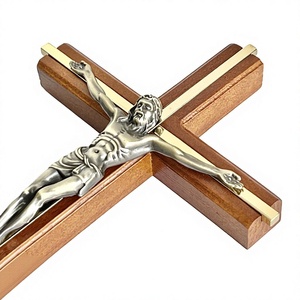Croix en bois, Crucifix suspendu de jésus, imperméable, religieux application religieuse - Product Image 4