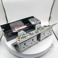 Boîtier de prise escamotable en aluminium CE Modèle 146D pour usage commercial avec ports USB 16A Haute Qualité Vente Directe Usine Luxe