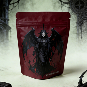 Nouvelle pochette verticale de style moderne 3,5g 7g en film polyester CPP pour emballage alimentaire, anti-odeur, refermable avec fermeture éclair, scellage 3 côtés, estampage à chaud, pour salades - Product Image 3