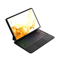 Casing Kulit Keyboard untuk Samsung Galaxy Tab S9 FE, Sampul Buku dengan Keyboard Terintegrasi untuk Galaxy Tab S9 S7 S8 S10 FE